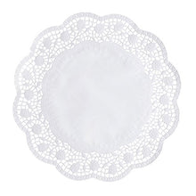 The PAPSTAR doilies round Ø 33 cm, white from PAPSTAR GmbH is a round, white doily with a solid-colored center and scalloped edge, ideal for cakes; in an 8-pack.