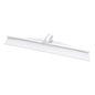 The Nölle Profi Brush HACCP water squeegee Monobloc, 40 cm, from Nölle Profi Brush Bürsten- & Pinseltechnik e.K., features a white, flat blade and a central handle holder - ideal for hygienic cleaning in professional settings. Pictured on a solid white background.