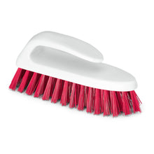 The Nölle Profi Brush HACCP washing brush with handle (18 cm, 0.5 mm hard bristles) by Nölle Profi Brush Bürsten- & Pinseltechnik e.K. lies on a white surface.