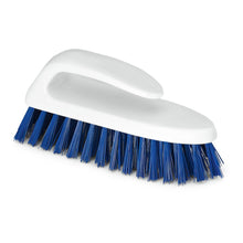The Nölle Profi Brush HACCP washing brush with handle, 18 cm, hard blue bristles (0.5 mm) by Nölle Profi Brush Bürsten- & Pinseltechnik e.K., ideal for professional cleaning, on a white background.