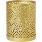 The metal candle holder, 100x80 mm, gold by Duni GmbH impresses with its elegant design and perforated dot pattern - perfect as a stylish home decoration. Pack (1 piece).