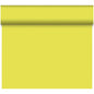 The Dunicel table runner Tête-à-Tête 24 m x 0.4 m (20 sections) by Duni GmbH has a solid light yellow, smooth and unpatterned surface - ideal for stylish table decoration or a tête-à-tête.