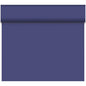 The Dunicel table runner Tête-à-Tête by Duni GmbH (24 m x 0.4 m, 20 sections) is made of firm, matte, deep blue material with a smooth texture - perfect for elegant tête-à-têtes or stylish table decorations.