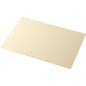 A single sheet of smooth, cream-colored paper - comparable in size to the Evolin placemats of Duni GmbH (30 x 43.5 cm) - is presented slightly tilted on a white background.