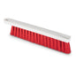 The Nölle Profi Brush HACCP flour brushes 30 cm with 0.25 mm soft red bristles from Nölle Profi Brush Bürsten- & Pinseltechnik e.K. is a white hand brush with a rectangular handle, ideal for the food industry, pictured on a plain white background.