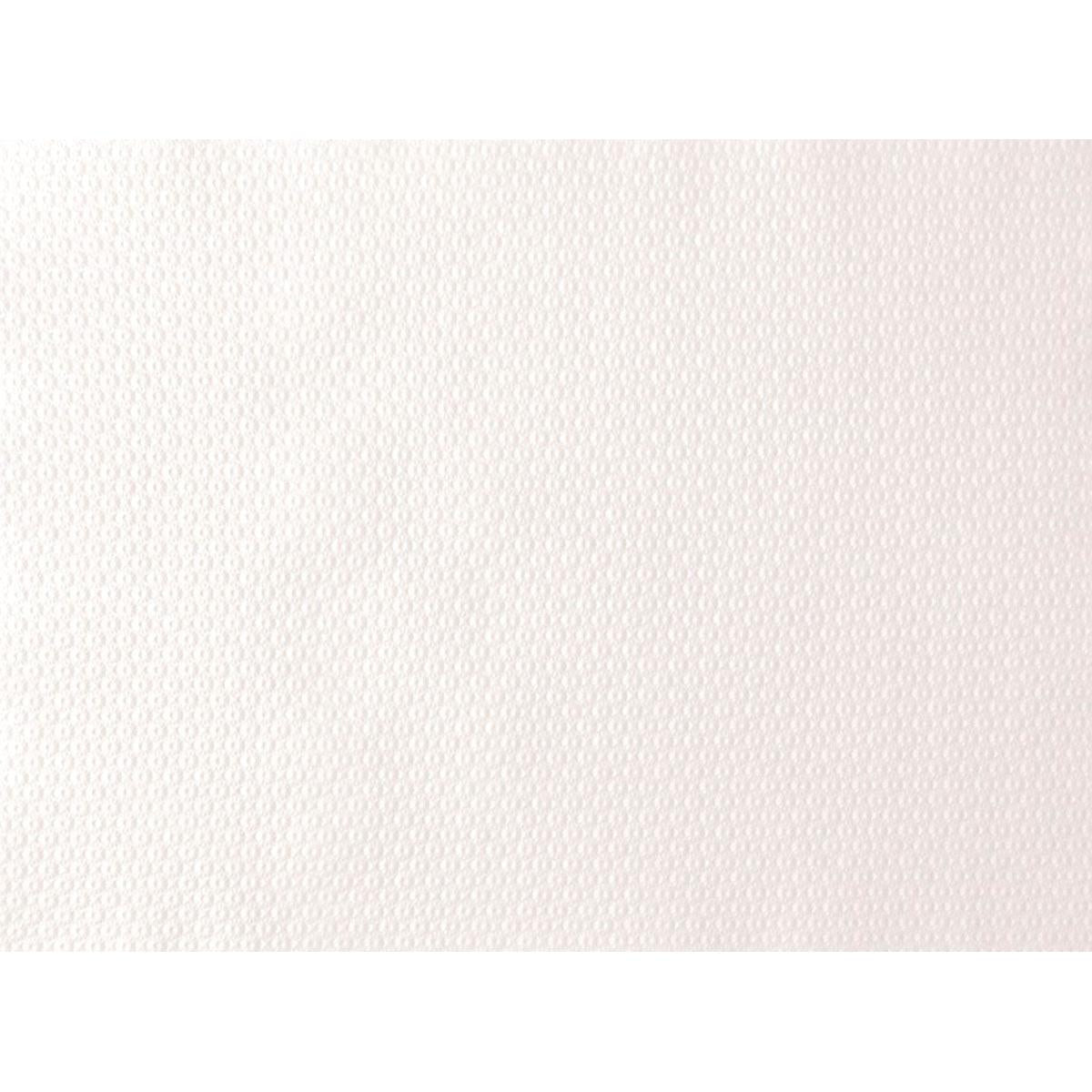 A close-up of the white, textured surface of the Duni GmbH paper placemats 30x40 cm (500 pieces), ideal for parties and events, with a subtle hexagon pattern and even lighting, without visible markings or patterns.