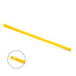 The Nölle Profi Brush HACCP Ergo Handle Plastic 145 cm handle by Nölle Profi Brush Brushes & Paintbrush Technology e.K. is shown diagonally on a white background. An insert highlights the hanging hole, ideal for hygienic storage and work environment.