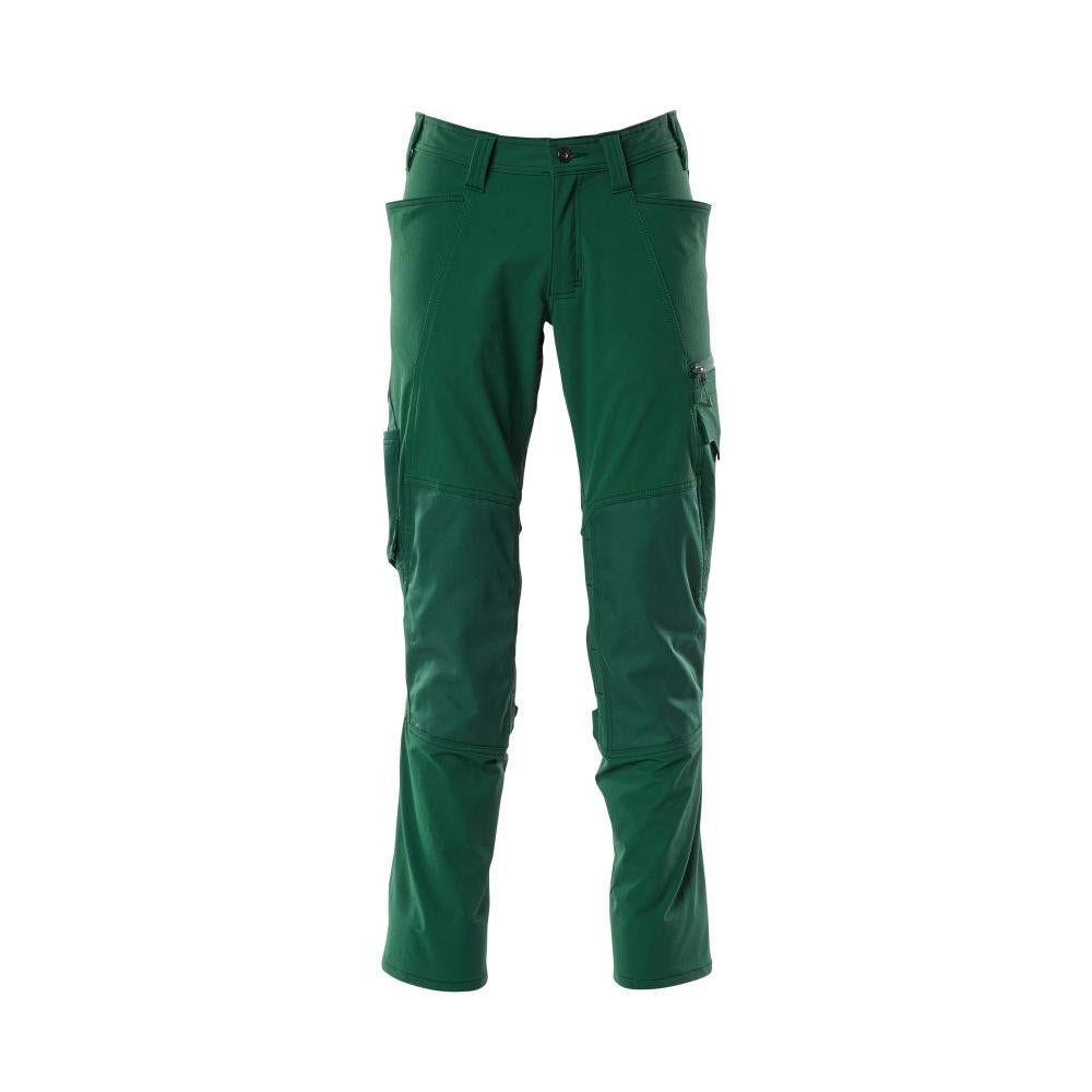Pants, knee pockets, ULTIMATE STRETCH pants, green