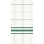 A white background with a grid of thin green lines. Below, four thicker green lines cross several squares, reflecting the high-quality elegance of the Dunisoft napkins 48 x 48 cm 1/8 book fold towel from Duni GmbH.