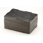 The black rectangular Thermobox 1 Black EPP from Duni GmbH made of textured material with an attached lid stands on a white background. This EPP insulated box is perfect for storing items safely and insulated during transport.