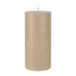 The Duni GmbH pillar candles made of 100% stearin, unscented and beige, with a flat top and single wick (150 x 70 mm, approx. 50h), stand upright against a plain white background.