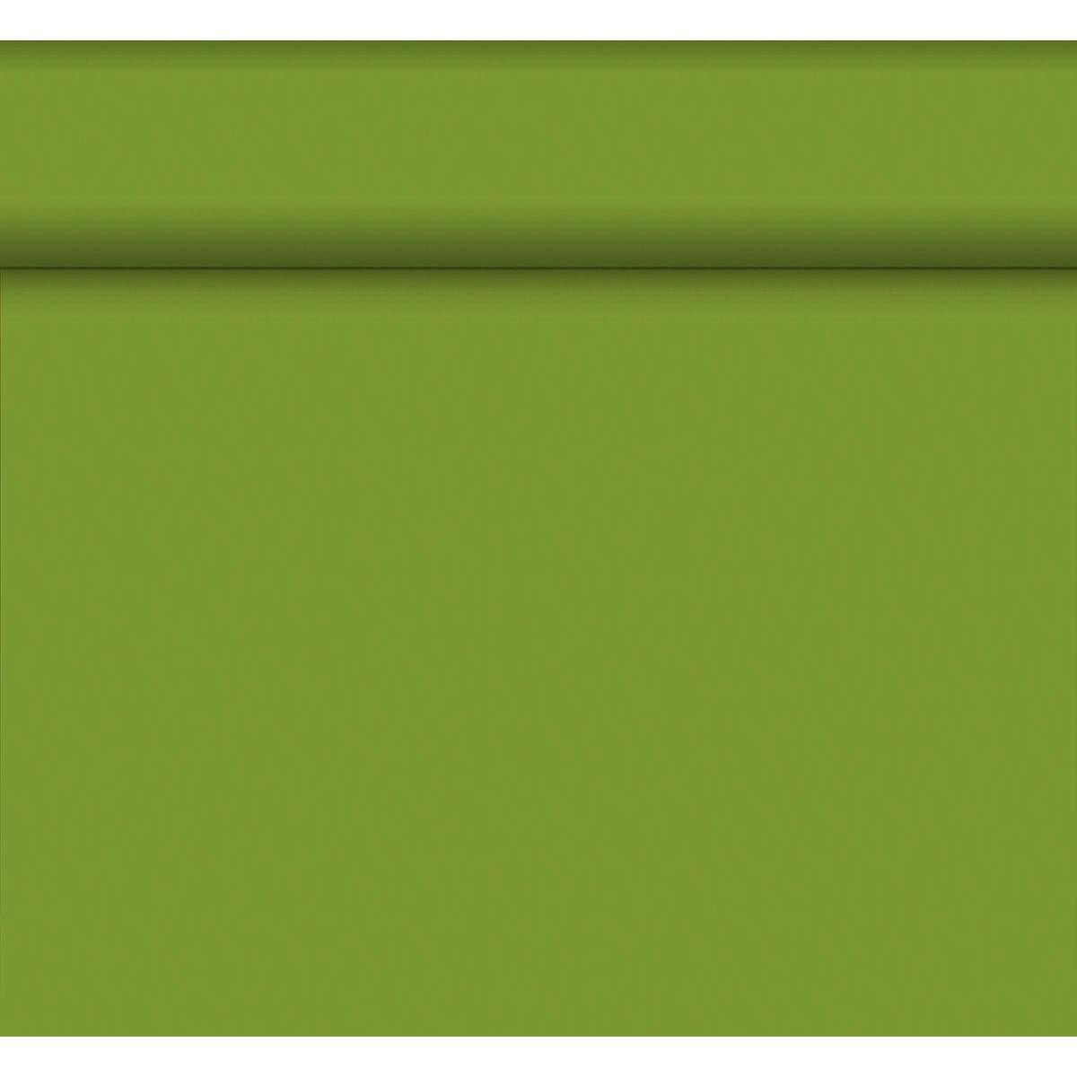 A flat green surface with a horizontal raised section at the top—reminiscent of the Dunicel Tête-à-Tête table runner (24 m x 0.4 m, 20 sections) by Duni GmbH—creates a subtle shadow and divides the image into two sections.
