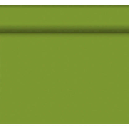 A flat green surface with a horizontal raised section at the top—reminiscent of the Dunicel Tête-à-Tête table runner (24 m x 0.4 m, 20 sections) by Duni GmbH—creates a subtle shadow and divides the image into two sections.