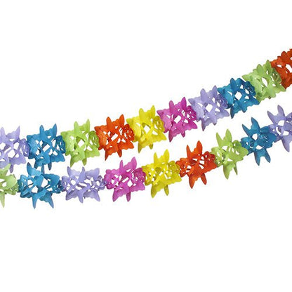 The PAPSTAR Paper garland (Ø 12 cm, 6 m) from the PAPSTAR GmbH features interlocking, colorful stars—perfect as lively party decorations for any festive occasion.