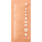 A brown package labeled "Refreshing cloth 60x130 mm, compostable" from Duni GmbH, with white food symbols and the "ecoecho" logo. This eco-friendly package (250 pieces) is ideal for environmentally conscious refreshing.