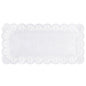 The PAPSTAR lace papers square 34x17 cm in white from PAPSTAR GmbH have an ornate, lace-like edge, making them perfect for elegant decoration. Delivery is in a practical foil bag with 250 pieces for freshness and convenience.