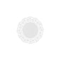 The PAPSTAR round plate and cup doily Ø 12 cm, white (250 pieces, shrink wrap) by PAPSTAR GmbH has a round white design with a lace-like edge - ideal as an elegant doily for cups or plates.