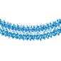 The PAPSTAR large room garland, flame retardant paper Ø 25 cm · 10 m from PAPSTAR GmbH features a blue and white diamond pattern – ideal decoration that is also flame retardant for safety reasons.