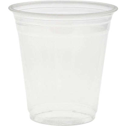 The Glass Crystal Transparent by Duni GmbH is an upright standing cup made of clear plastic with a white background and a slightly flared rim. It offers the look of elegant glass while being made from high-quality materials for everyday use.
