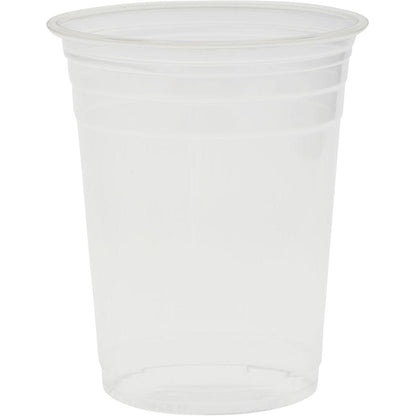 The Glass Crystal Transparent cup by Duni GmbH, made from high-quality materials with a slightly flared rim, stands empty against a plain white background.