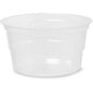 A transparent, round rPET insert for Crystal glasses 188004-188006 by Duni GmbH, pack of 50 pieces, shown empty with flared rim - ideal as eco-friendly drinking glasses made from recycled PET for sustainable living.
