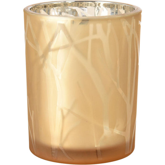 The 100x80 mm Shimmer Sand candle holder from Duni GmbH features a shimmering design and is a stylish table decoration, perfect as an elegant home accessory for your space (Package: 1 piece).