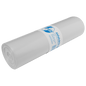 A transparent 120 l roll of DEISS PREMIUM® trash bags made from recycled LDPE (15 pieces) by EMIL DEISS KG (GmbH + Co.), with a center label featuring product info and branding for environmentally friendly disposal.