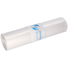 Pictured is a roll of EMIL DEISS KG (GmbH + Co.) DEISS 19003 garbage bags (700x1100x0.06 mm, transparent, 25 pieces) with a labeled wrapper with a blue logo on a white background.