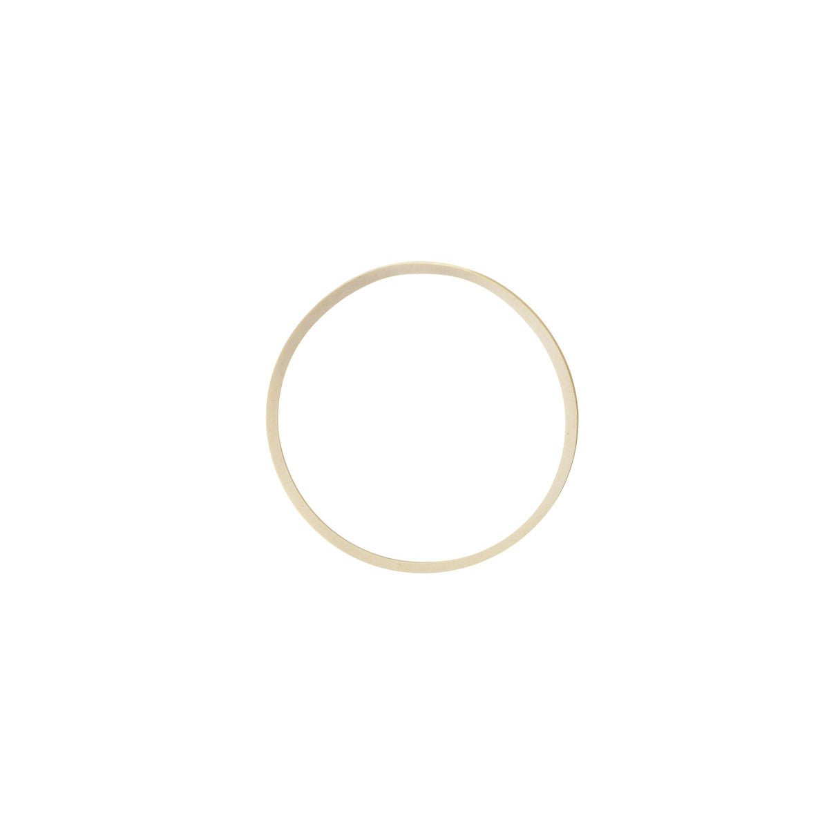 Next to the small white rubber band (pack of 100 pieces) by Duni GmbH, a simple, thin gold ring is depicted on a white background, emphasizing the minimalist design of the ring in the top view.