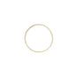 Next to the small white rubber band (pack of 100 pieces) by Duni GmbH, a simple, thin gold ring is depicted on a white background, emphasizing the minimalist design of the ring in the top view.