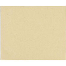 Top view of an unprinted, textured light beige Duni GmbH grass wrapping paper Bloom Mini (345x290 mm) natural grass paper with subtle speckles; package contains 1000 pieces.
