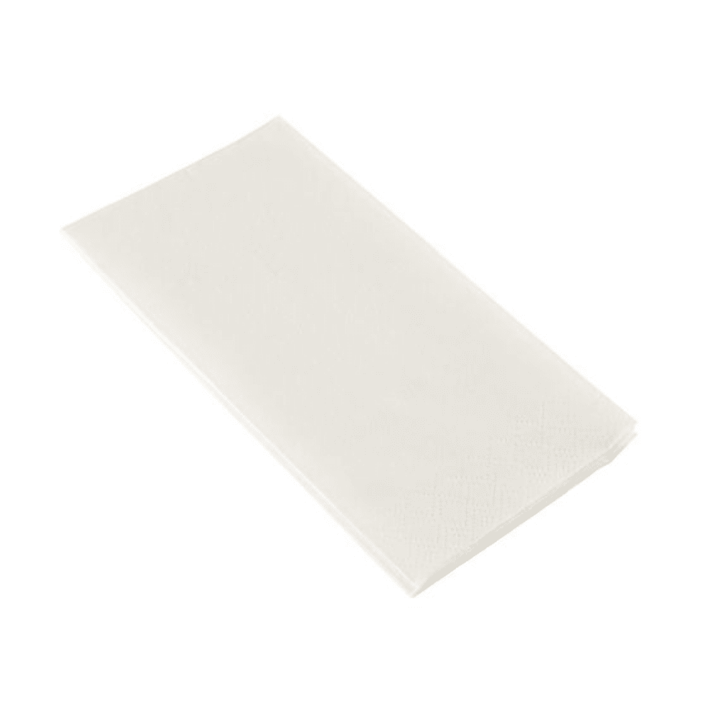 A single PAPSTAR napkin 2-ply, 33x33 cm, white (head-fold, 250 pieces) from PAPSTAR GmbH is neatly folded and presented against a plain white background.