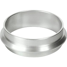 A silver metal ring, slightly conical with a smooth, polished surface, similar to the Duni GmbH cassette DF5 ø 90 mm silver (1 piece).