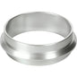 A silver metal ring, slightly conical with a smooth, polished surface, similar to the Duni GmbH cassette DF5 ø 90 mm silver (1 piece).