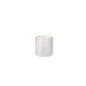 The Duni GmbH candle holder Calm 80 x 80 mm is a clear, cylindrical candle holder with a textured mesh pattern, depicted centrally on a plain white background.