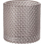 The candle holder Calm 80 x 80 mm by Duni GmbH is a cylindrical, clear glass candle holder with a raised diamond pattern. Its thick, robust construction makes it a stylish and durable addition to any decor.