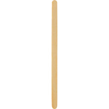 A single, vertically standing wooden stirrer (Duni GmbH, Natural Wood 140), with rounded ends, pack of 1000 pieces, photographed against a white background.