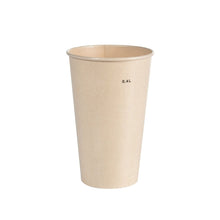 Ausschakbecher Breeze Cup Bagasse by Duni GmbH: a simple beige 0.4L cup, eco-friendly and ideal for sustainable enjoyment, standing upright against a white background.