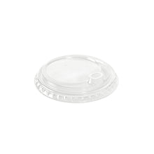 The Duni GmbH rPET lid with sip opening for 182533 / 182534, 192157-159 is a transparent, round lid with a raised center and drinking opening, depicted on a plain white background. Package: 50 pieces.