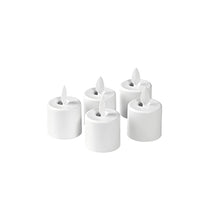 Five warm white LED replacement candles (38x36 mm) from Duni GmbH with moving flame effects make the one-piece set an ideal option for cozy, battery-operated lighting.