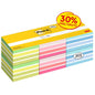 A pack of Post-it® Notes Cube, 76x76 mm, 450 sheets/block, assorted colors (6 blocks), by 3M Germany GmbH - ideal for notes in the office. PEFC certified (SGSCH-PEFC-COC-110078).