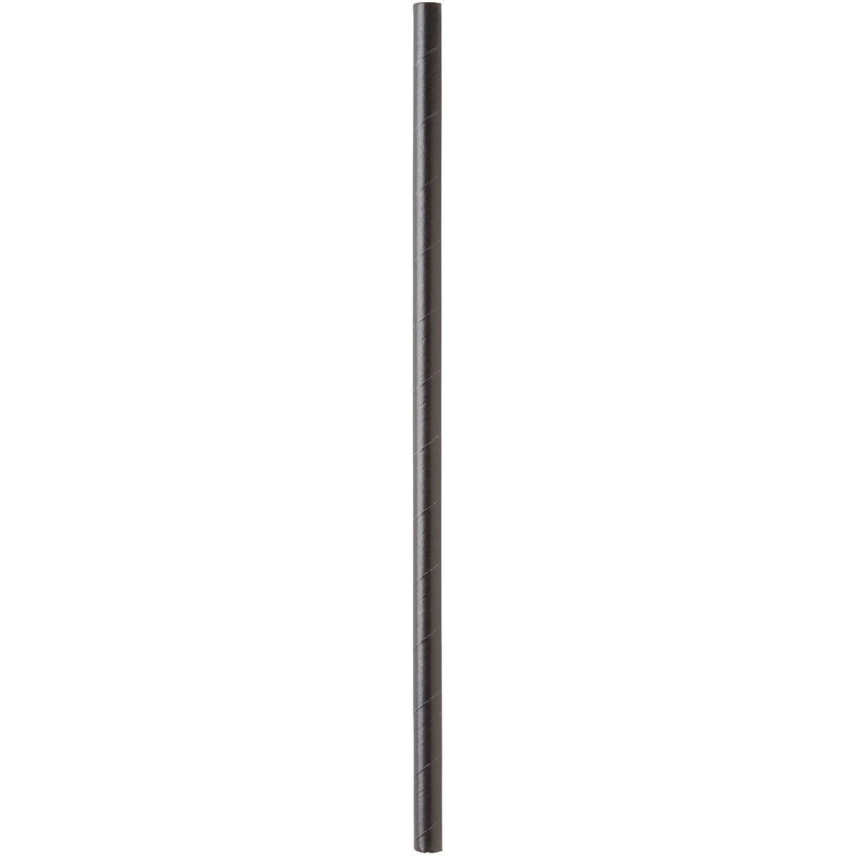 A close-up of a spool with dark gray thread, tightly wound and with a smooth sheen - similar to the elegant appearance of the black FSC® paper straws from Duni GmbH (8 mm x 230 mm, pack of 100 pieces).