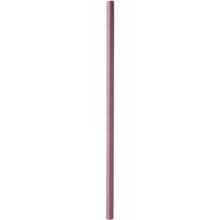 A single drinking straw from Duni GmbH FSC® Paper Plum Paper with a diameter of 8 mm and a length of 230 mm, vertically on a white background. Pack of 100 pieces.