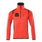 Fleece sweater with short zip microfleece jacket