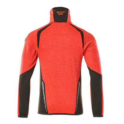 Fleece sweater with short zip microfleece jacket