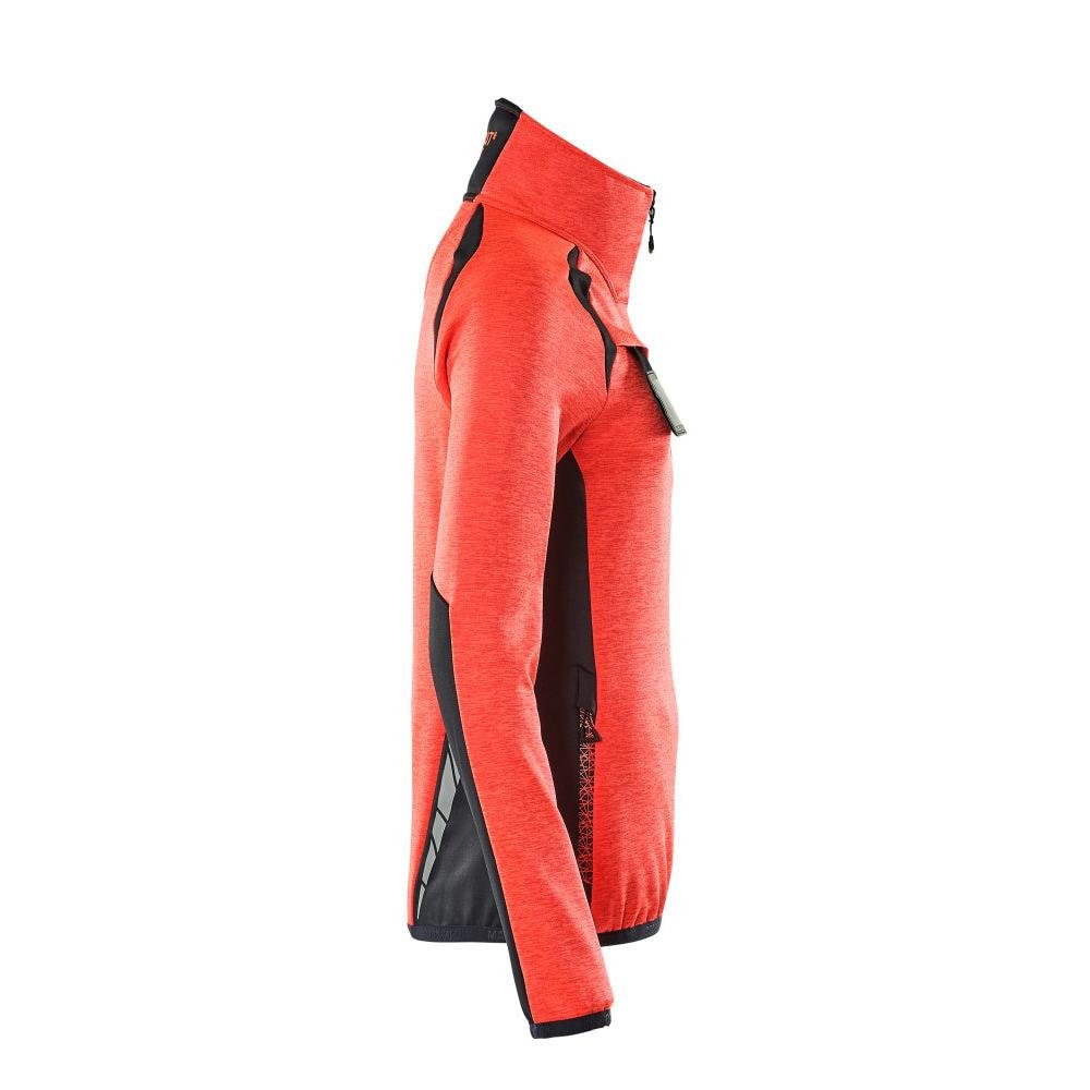 Fleece sweater with short zipper, women's microfleece jacket