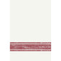 A white background with three parallel stitched red lines at the bottom, perfect for high-quality napkins or table decoration like Duni GmbH Dunilin napkins 40 x 60 cm 1/4 fold.
