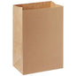 The Duni GmbH Take-Away bag without handles made of FSC brown paper (180x110x265 mm) stands empty with an open top on a white background. The eco-friendly packaging shows sharp edges and smooth sides. Package: 500 pieces.