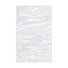 A single, transparent Starpak 100 vacuum seal bag (PA/PE), lying flat on a white background - ideal as a resealable vacuum bag for food or for use with chamber vacuum sealers.
