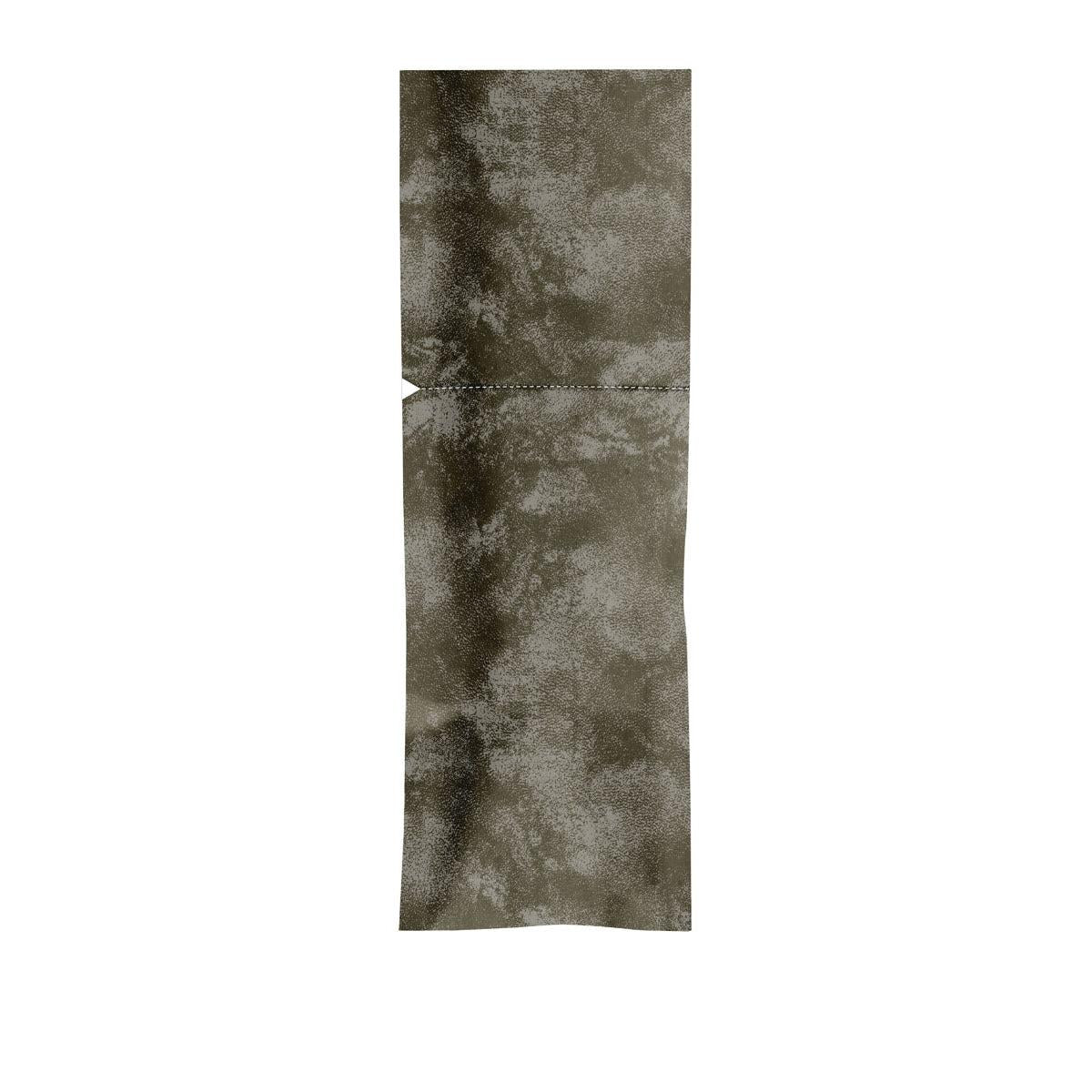 A long, narrow strip of speckled, gray-brown material with a visible seam, resembling a resealable Sacchetto 250x85 mm, black from Duni GmbH (package of 350 pieces), is depicted on a solid white background.